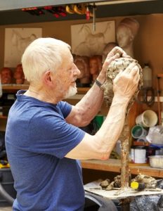 John W. Mills at work, by Chris Frazer Smith
