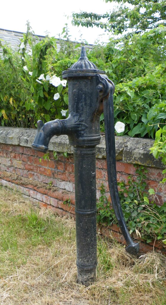 An iron water pump in Hexton