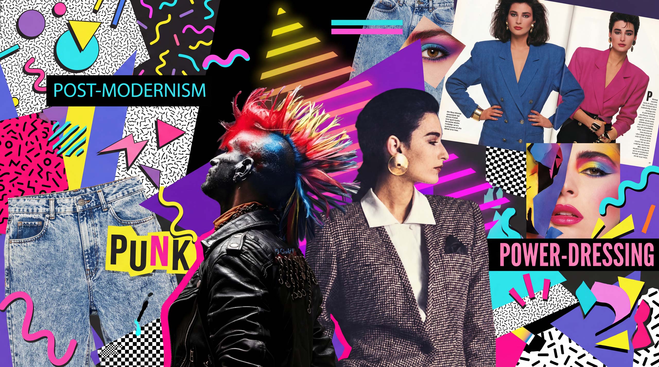 Post-modernism, punk and power-dressing; 1980s art and fashion