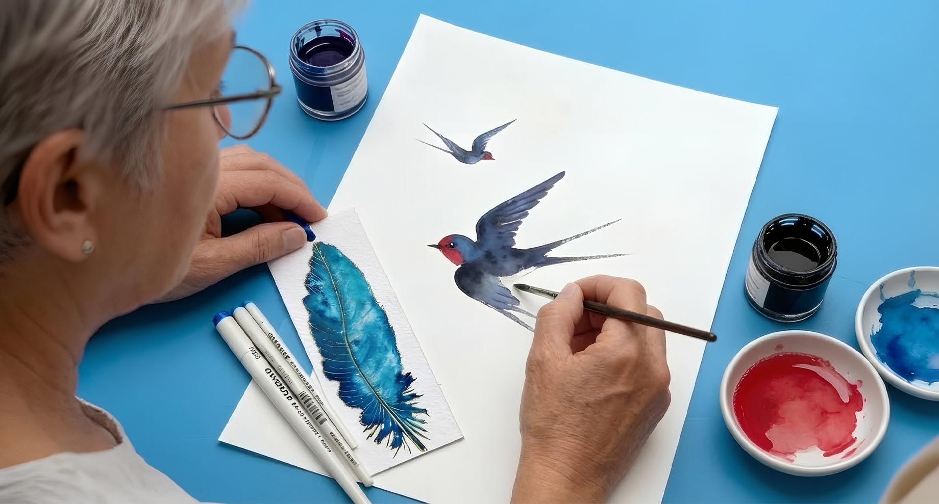 Acrylic Swallows Workshop