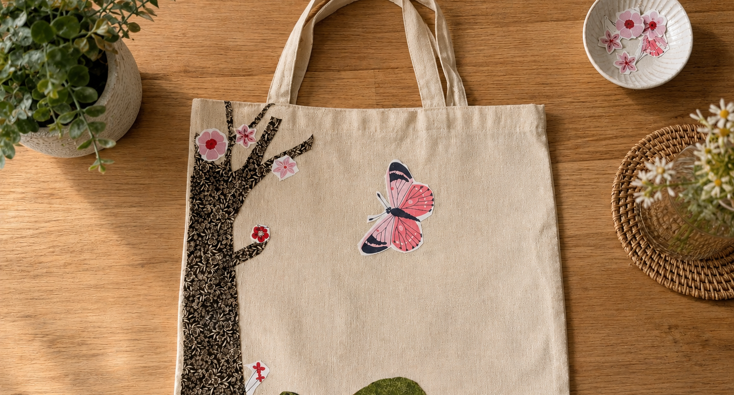 Summer tote bag kids craft workshop