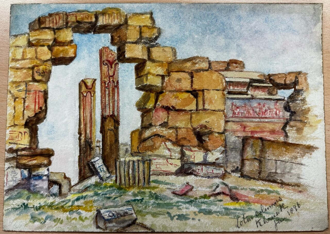 Lotus Columns, Karnak; Henrietta M Pilkington; January 1896