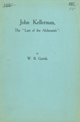Photo of John Kellerman, the “Last of the Alchemists” pamphlet