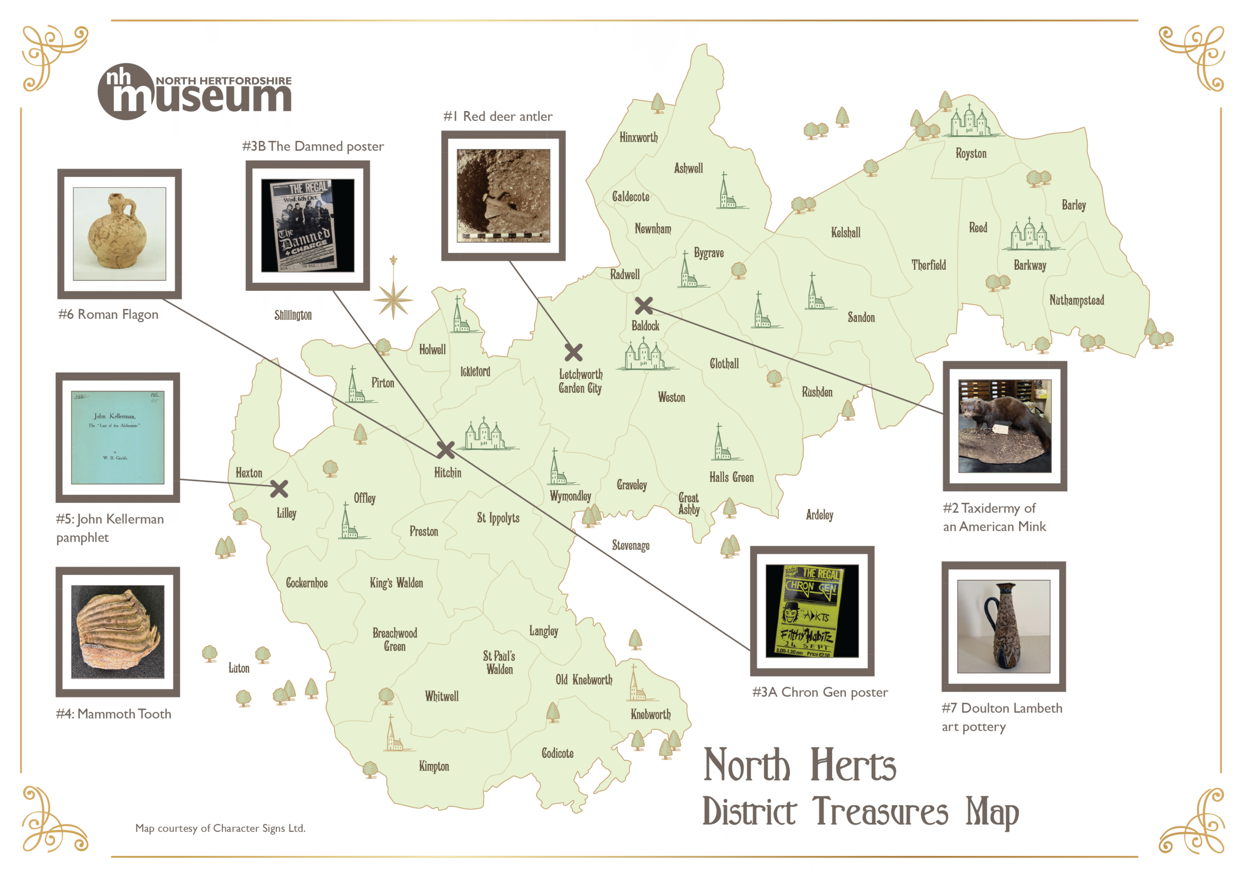 North Herts District Treasures Map