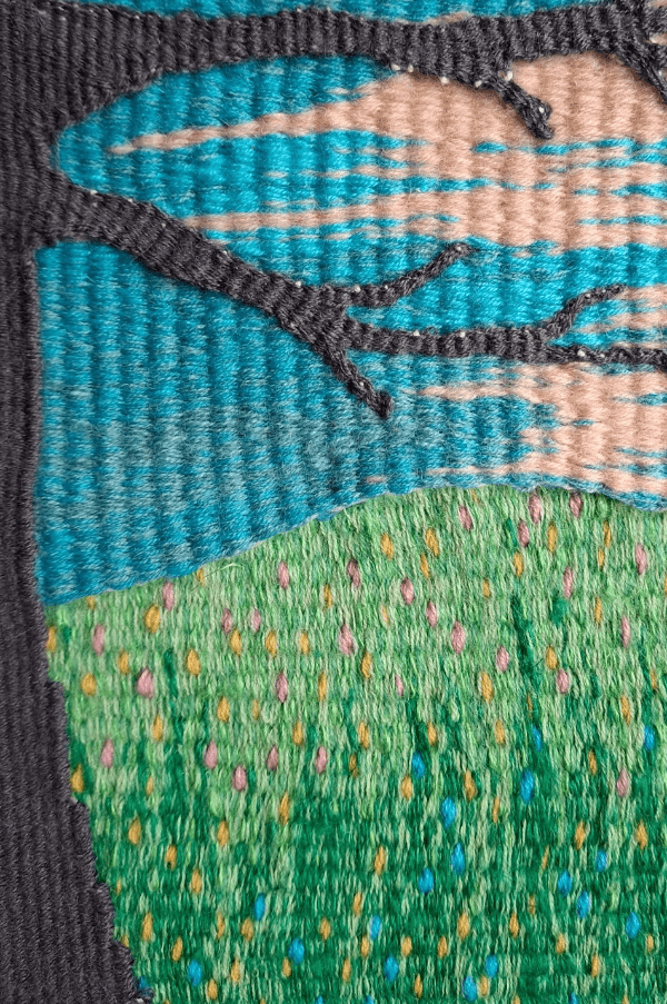 Tapestry weaving landscape woven art workshop