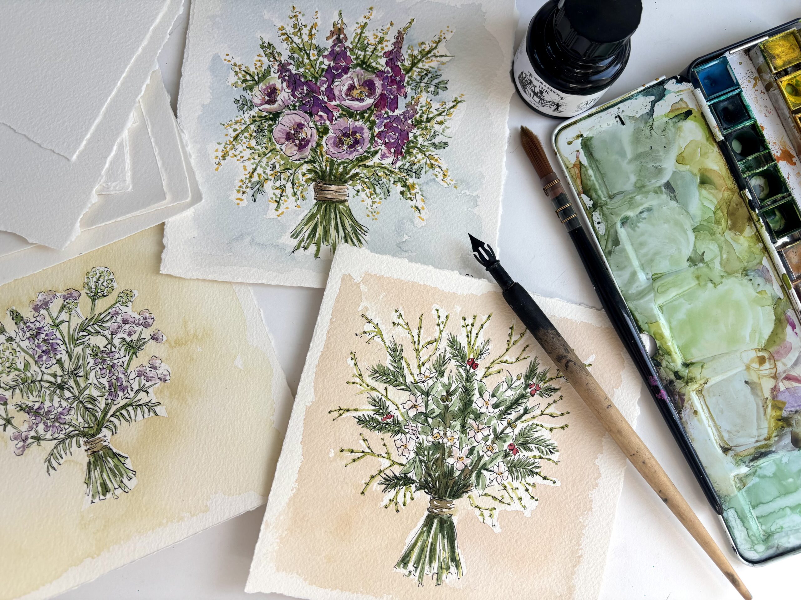 Paint Your Own Medicinal Bouquet - Watercolour and Ink Workshop